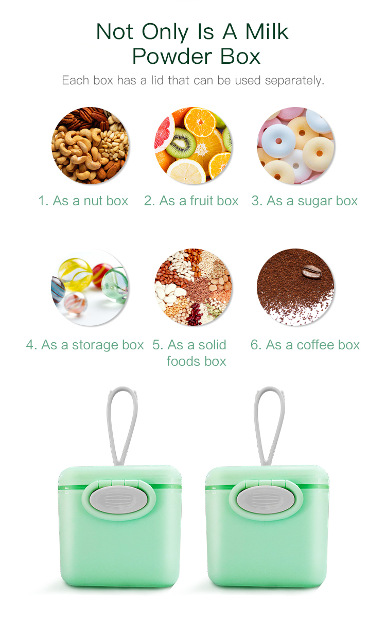 Beautiful Practical Sealing Performance with a Spoon PP Milk Powder Box