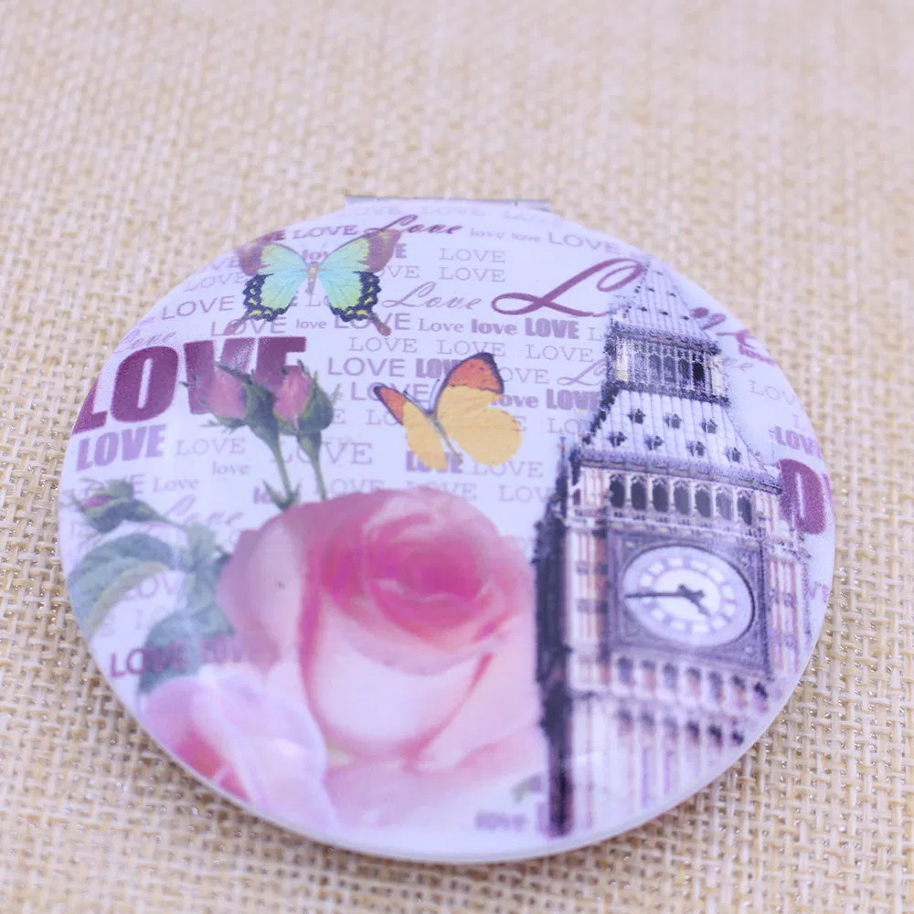 Foldable Makeup Mirror Mini Hand-Held Cosmetic Tool Makeup Mirror Travel Pocket Beauty Mirror