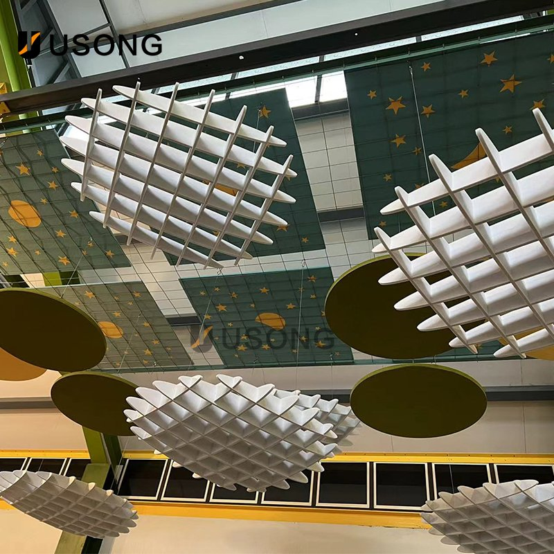 Pet Hanging Acoustic Ceiling Panels - Eco-Friendly and Stylish Design