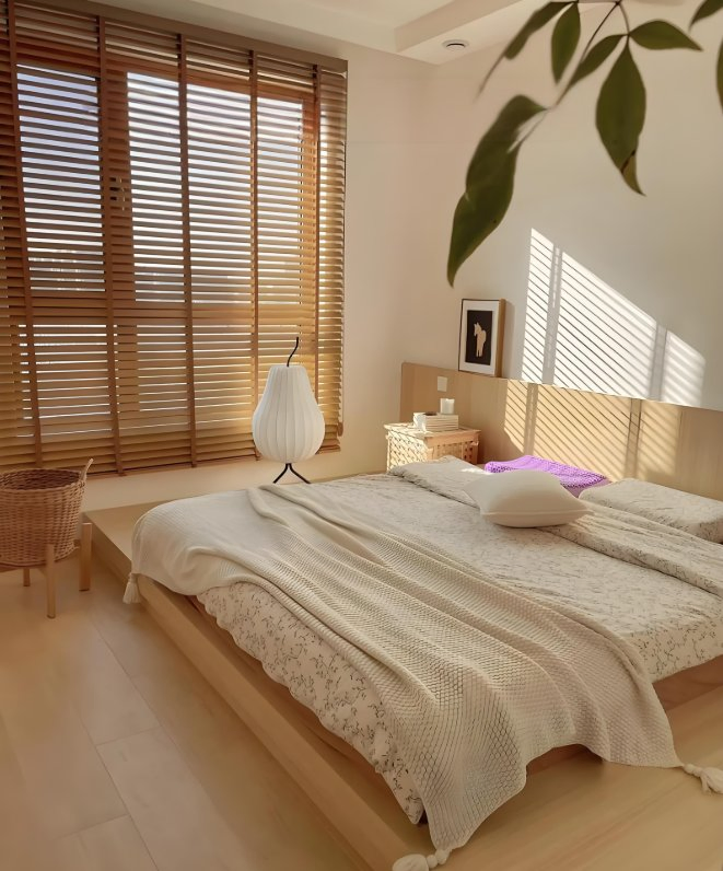 Wooden Blinds Slats, Creating a Comfortable and Warm Home Atmosphere.