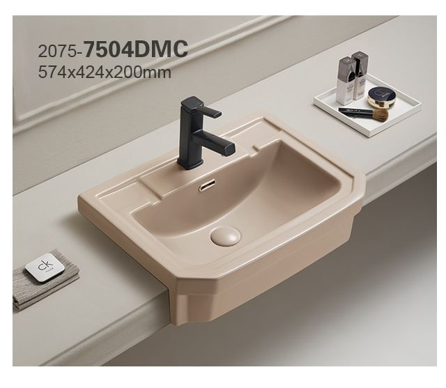 Luxury Italian Waskom Semi-Counter Sink Bathroom Art Lavabo Ceramic Wash Basin