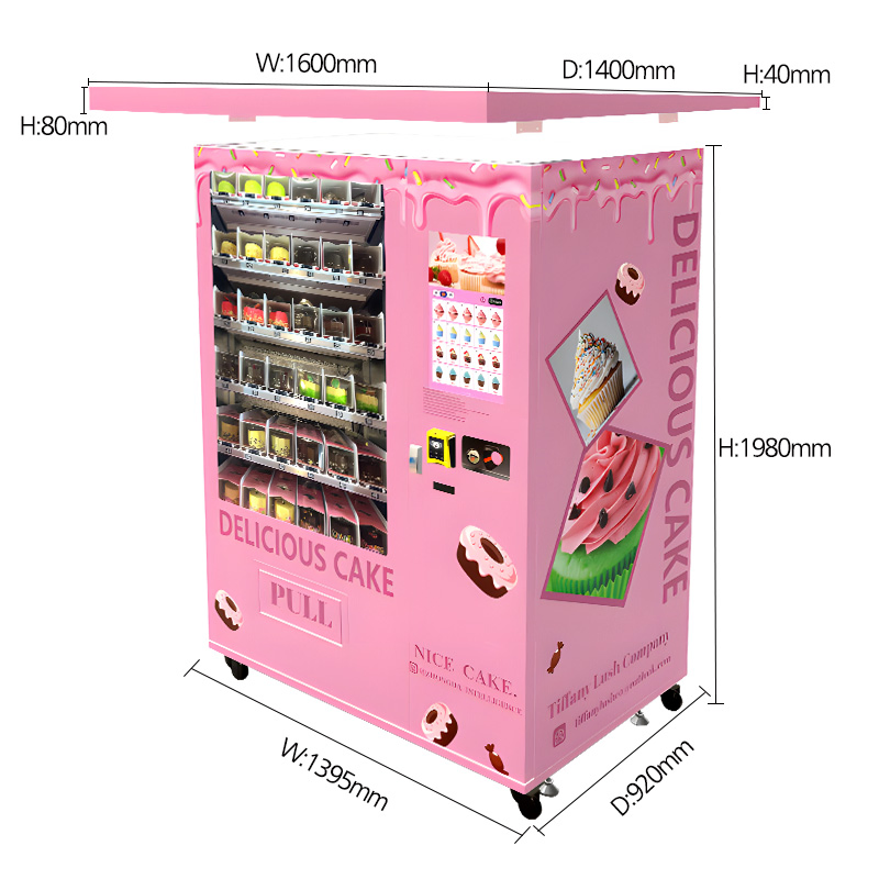 Smart Cake Vending Machine with Elevator and Cooling System IoT Inventory/Temp Monitoring with Auto Expiry Alert