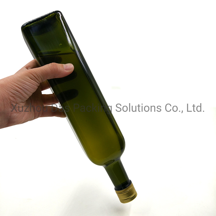 Square 750ml Marasca Glass Bottle Olive Oil Bottle Glass with Lid