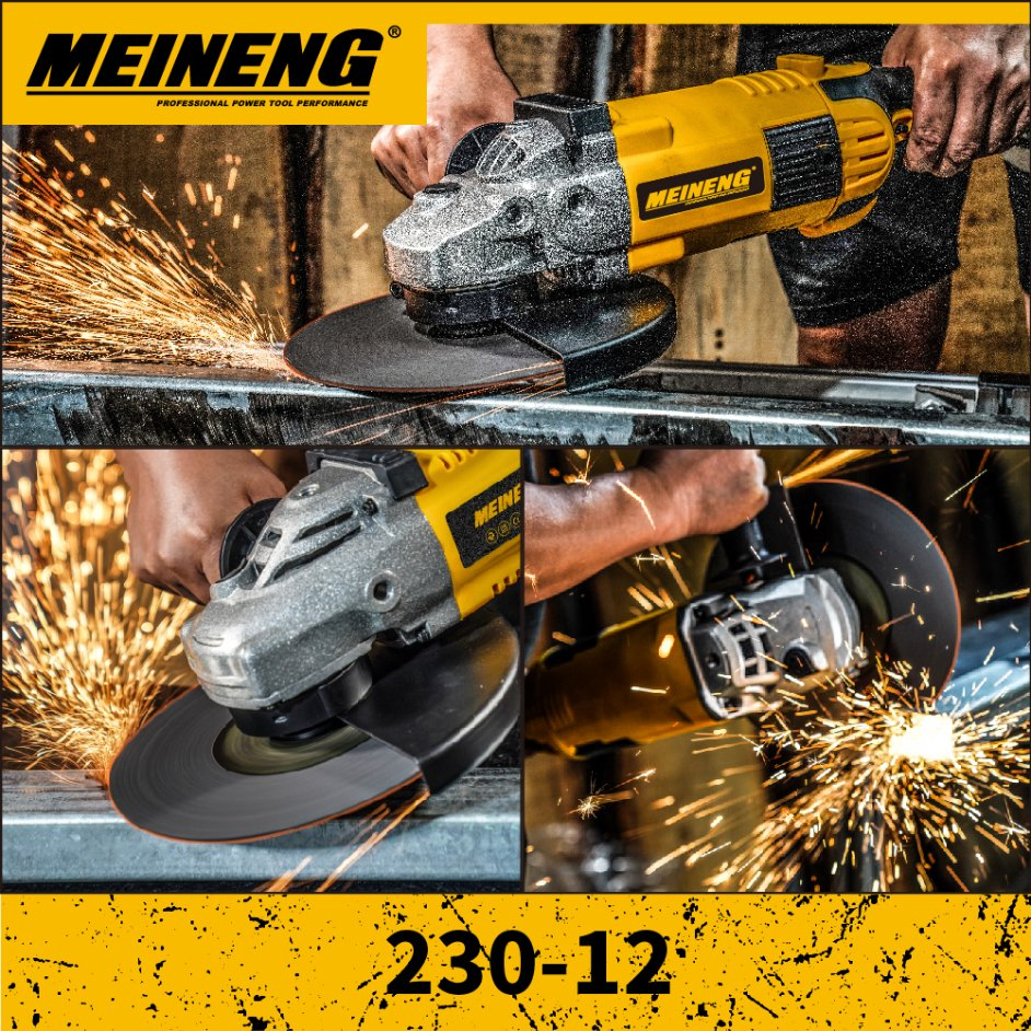 230-12 Angle Grinder with Versatile Cutting and Grinding Features