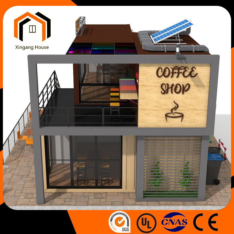 40FT Special Shiping Container Bar Customized Equipment Shipping Bubble Tea Container Glass Door Container Bar Cafe Shop