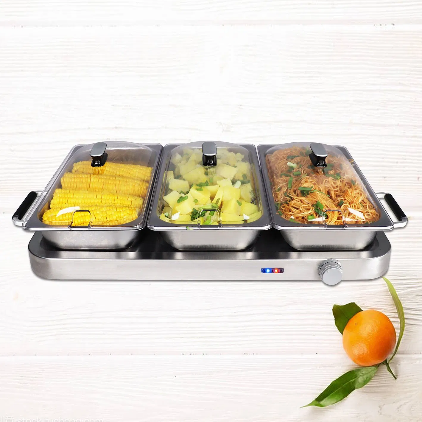 Large Buffet Warmer and Warming Plate, 7.5L, Stain Steel Pans