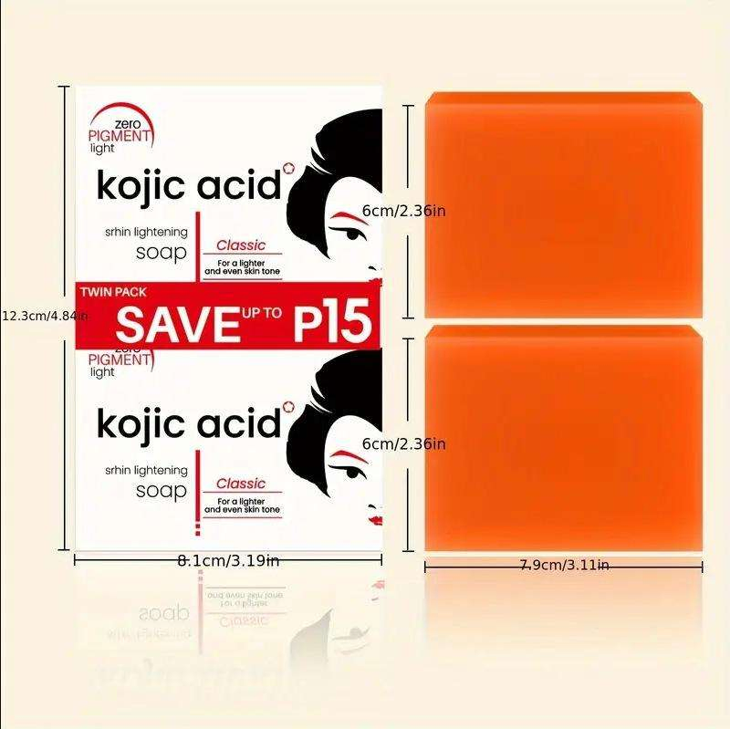 200g Solid Herbal Kojic Acid Papaya Soap Handmade Bar for Acne & Dark Spots Brightening Body & Hand Care
