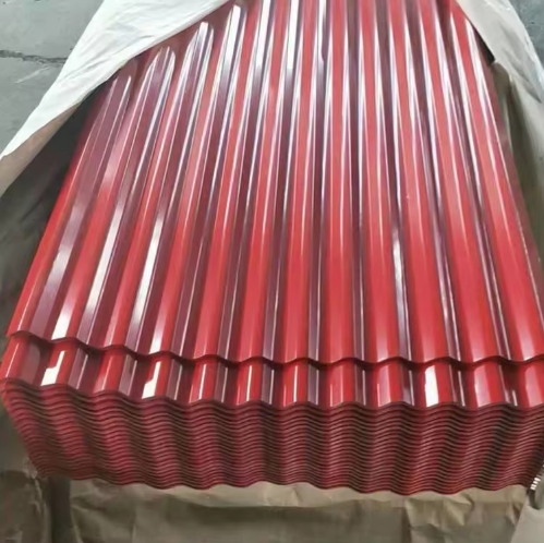 Color Coated Corrugated Galvanized Steel Sheets Red/Blue/Green Metal Roof Corrugated Board for Wall Panels and Roofing