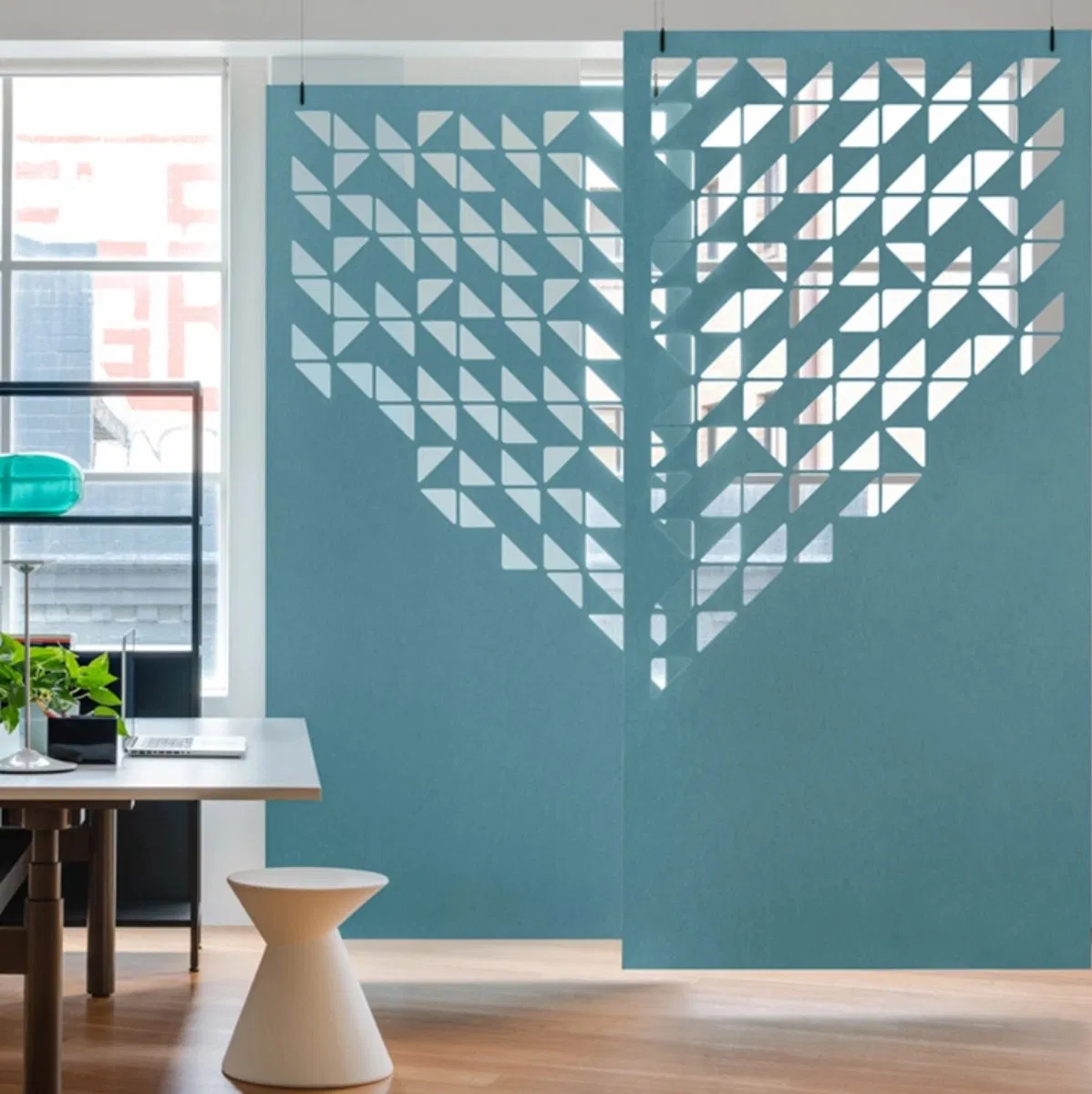 Soundproof Polyester Fiber Pet Acoustic Screen Cubicle Folding Movable Acoustic Room Divider