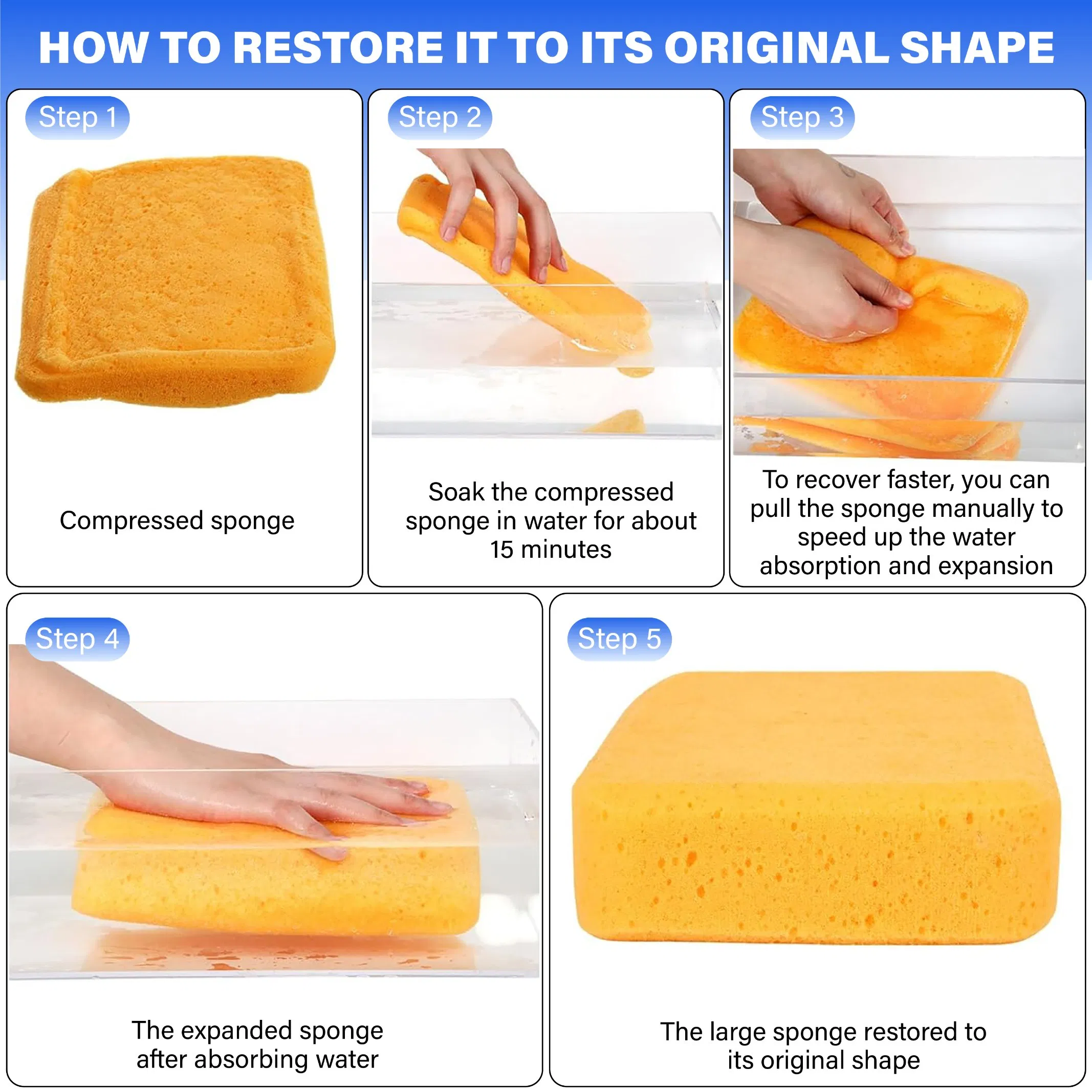 Grout Sponge Customized Packaging with Display Box