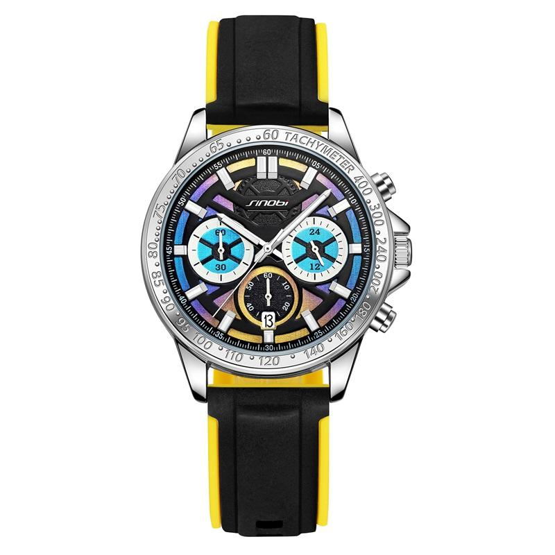 Waterproof Sports Men Wristwatch Quartz Multi-Function Watch for Men Luminous Chronograph