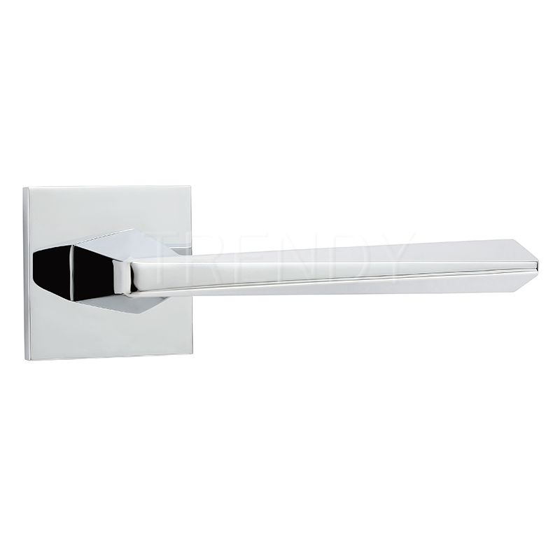 Rose Gold Solid Wood Door Hardware Indoor Pull Handle Lock Zinc Alloy Door Handle (Z6267-ZR25)