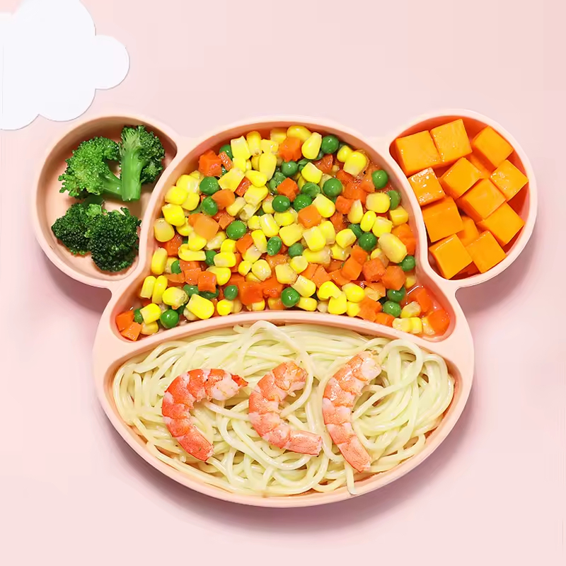 Quality Guaranteed Cute Animal Style Children Silicone Dinner Plate Bowl