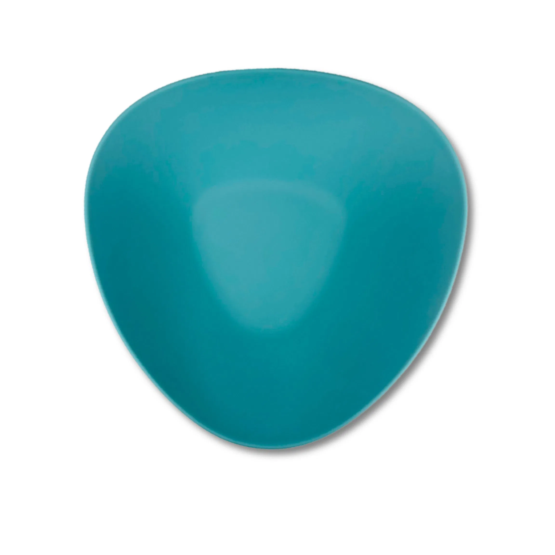 10.9-Inch Melamine Teal Blue Triangle Wan Bowl