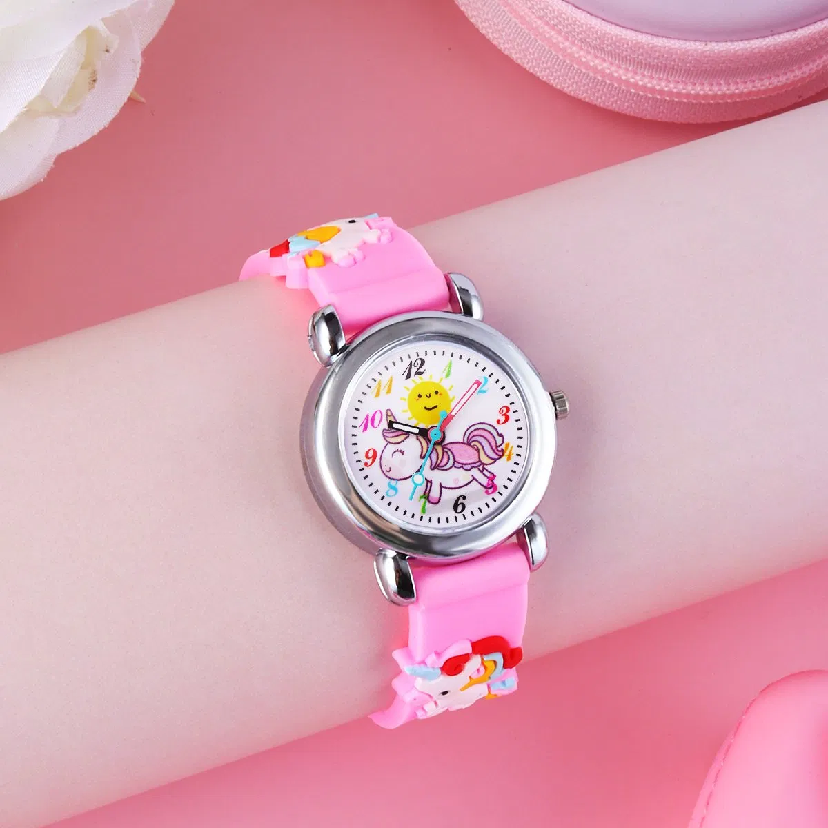 Unicorn Quartz Watch Cartoon Pink Color-Blocked Accessories