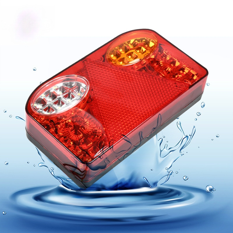 LED Tail Light for Truck Trailer with Turn Signal, Side Marker, and Reverse Light (12V/24V)