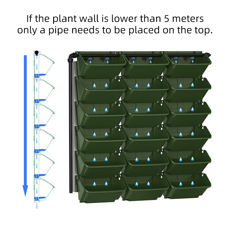 Система вертикального озеленения V18 настенная подвесные горшки
