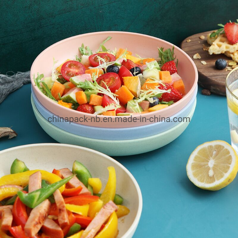 Biodegradable Bamboo Dishes Set Melamine Bamboo Fiber Kids Custom Dinner Plate