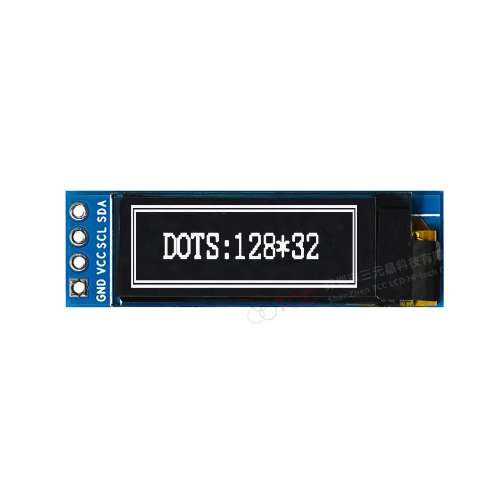 OLED-дисплей 0.91 дюйма 128x32 с SSD1306, I2C интерфейс