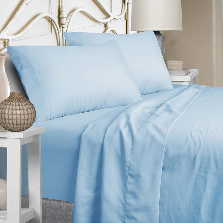 Ultra Soft Cotton 4PCS Bed Sheets Bedding Set Home Hotel Single Double Bed Sheet Set King XL L