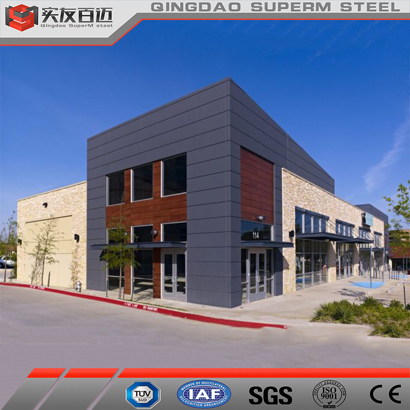Prefabricated Steel Structure Framed Commercial Multi-Storey Office Building