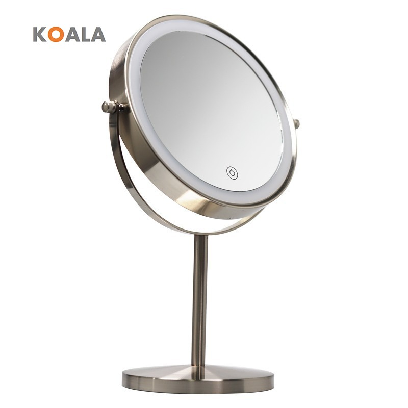 Compact 360-Degree Rotating Makeup Mirror with Smart Features