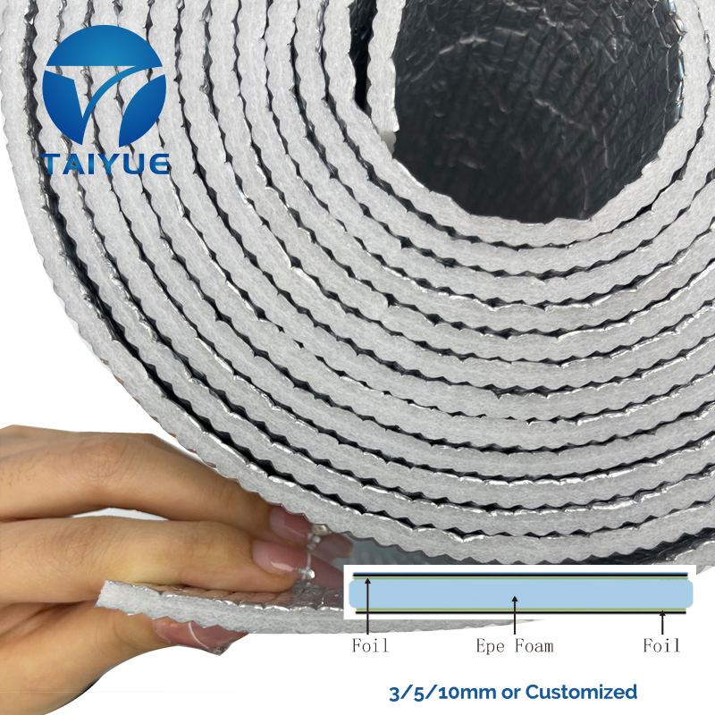 MPET PE Coating Reflective Facing Aluminum Foil EPE Foam Thermal Insulation for Roof