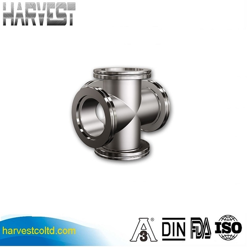 Vacuum Fitting ISO Equal Crosses Flange Stainless Steel ISO160 5-Way Cross