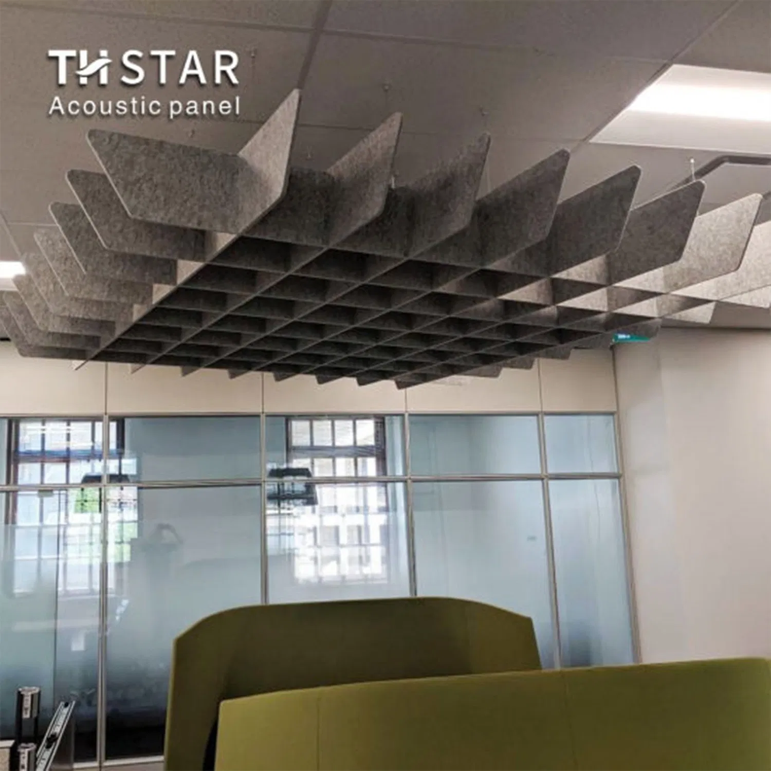 Polyester Baffle Eco-Friendly Polyester Acoustic Panel Ceiling Tiles Baffle Acoustic