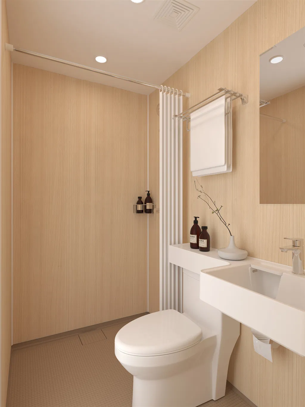 New Design Portable Prefab Bathroom Cabin with Toilet, Integrated Bathroom