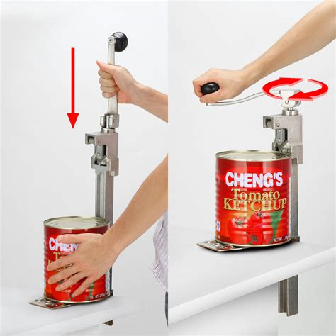 Table Mounted Tin Opener Cast Steel Manual Can Opener for Home Restaurant