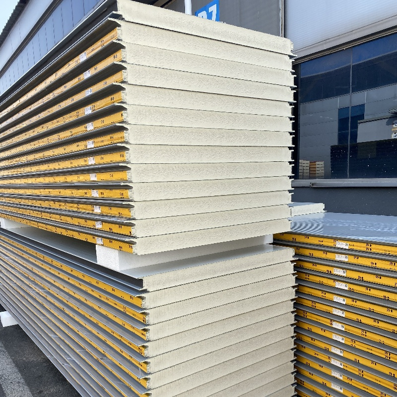 50mm 75mm 100mm 150mm Exterior Wall/ Interior Roof EPS PU PIR Rock Wool Sandwich Panels for Cleanroom Cold Room Polyurethane