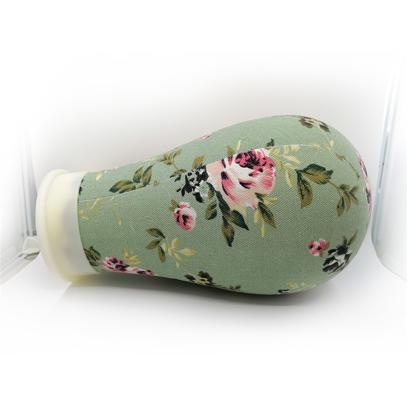 Манекен-голова для париков и тренировок с цветочным принтом