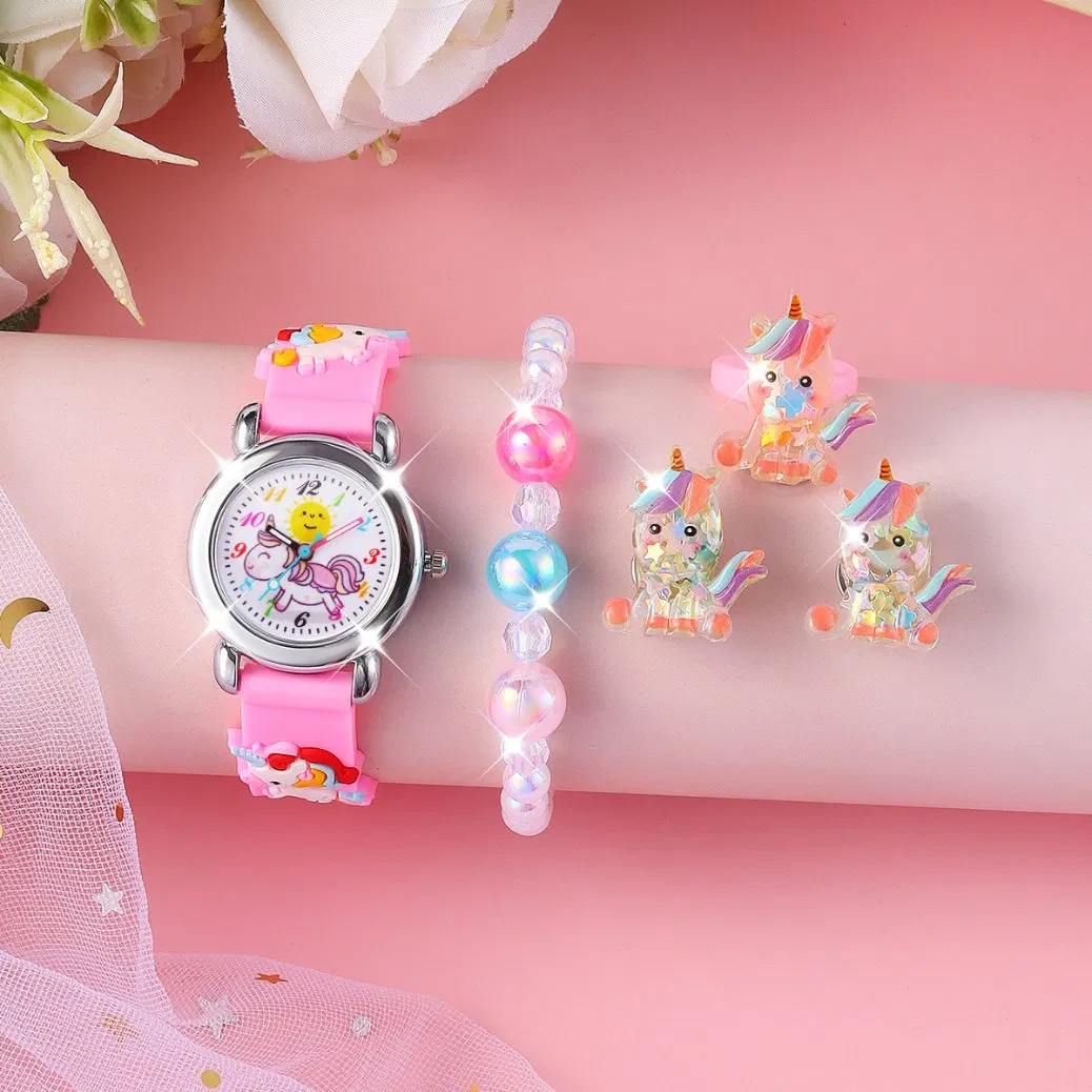 Unicorn Quartz Watch Cartoon Pink Color-Blocked Accessories