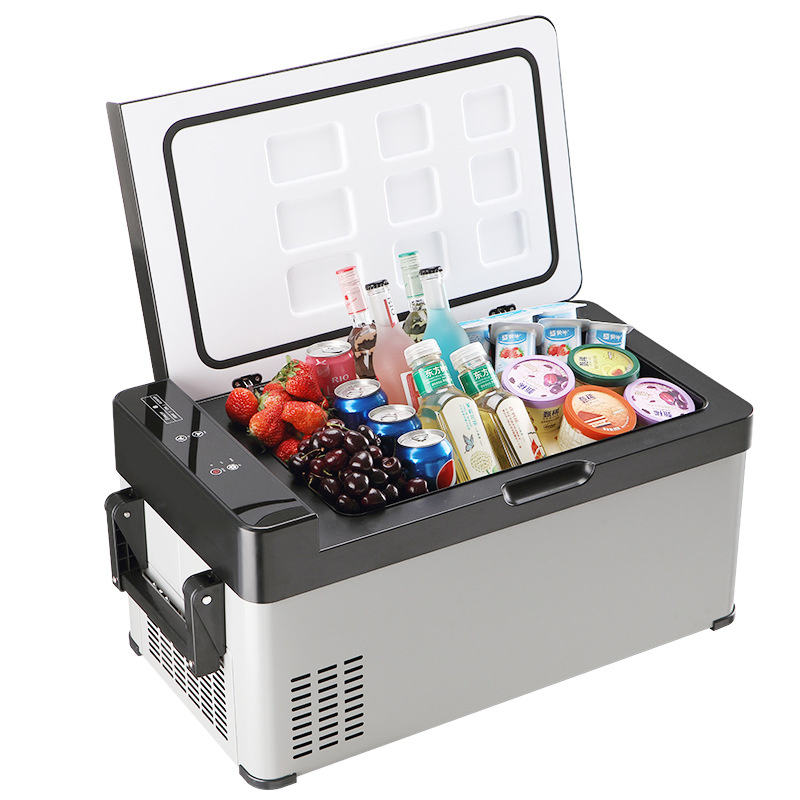Single Door Mini Freezer Outdoor Small Household Food Mobile 12V Mini Cold Drink Refrigerator
