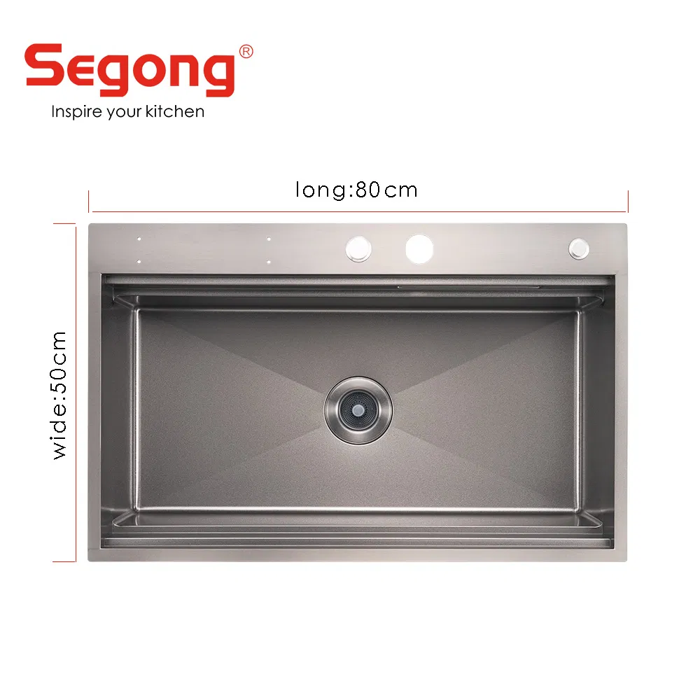 Professional Manufacture SS304 Stainless Steel Handmade Kitchen Sink