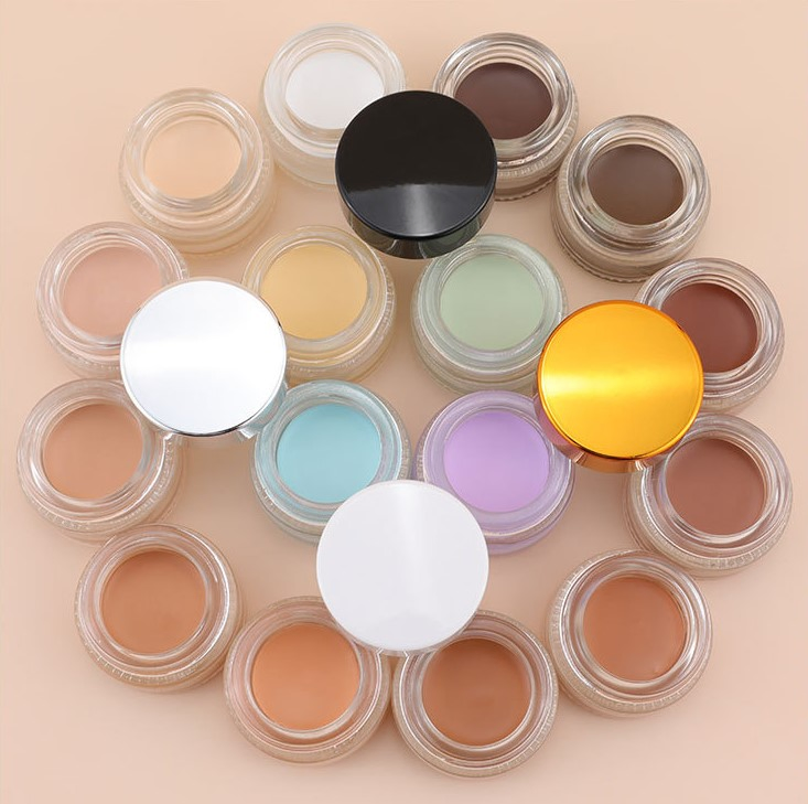 16 Colors Round Container Four Colors Lid Concealer Sweatproof Skin-Friendly Factory Price Facial Makeup Product Long Lasting OEM Logo Concealer