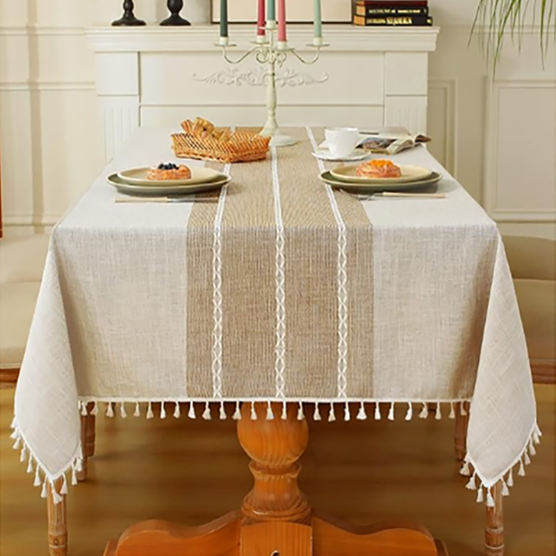 Customized Table Cloth 100% Cotton Dining Buffet Parties & Wedding Use