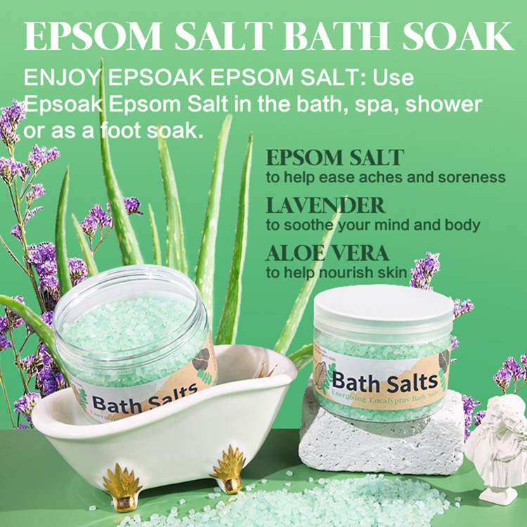 Natural Organic Lavender Face Foot Body Colorful Crystal Epsom Bath Salt
