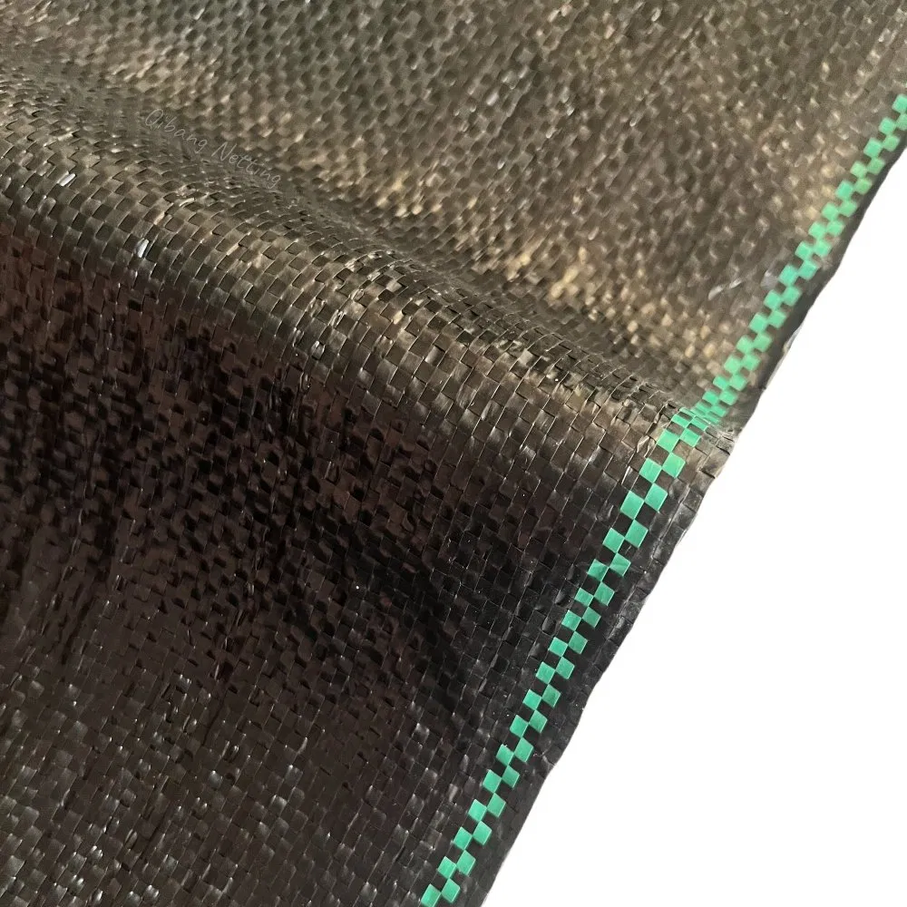 Breathable PE Woven 100GSM Black 2m X 100m Garden Bed Anti Weed Mat for Retail Nursery