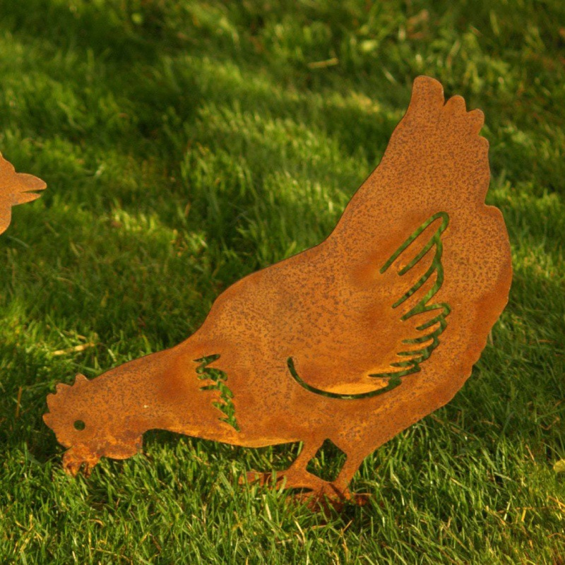 Rust Metal Laser Cut Art Garden Yard Fence Decorations Outdoor Metal Birds Yard Art Large Outdoor Ornaments