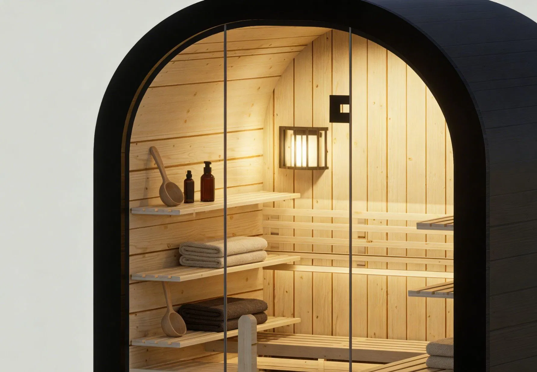 Сауна из ели и красного кедра для улицы