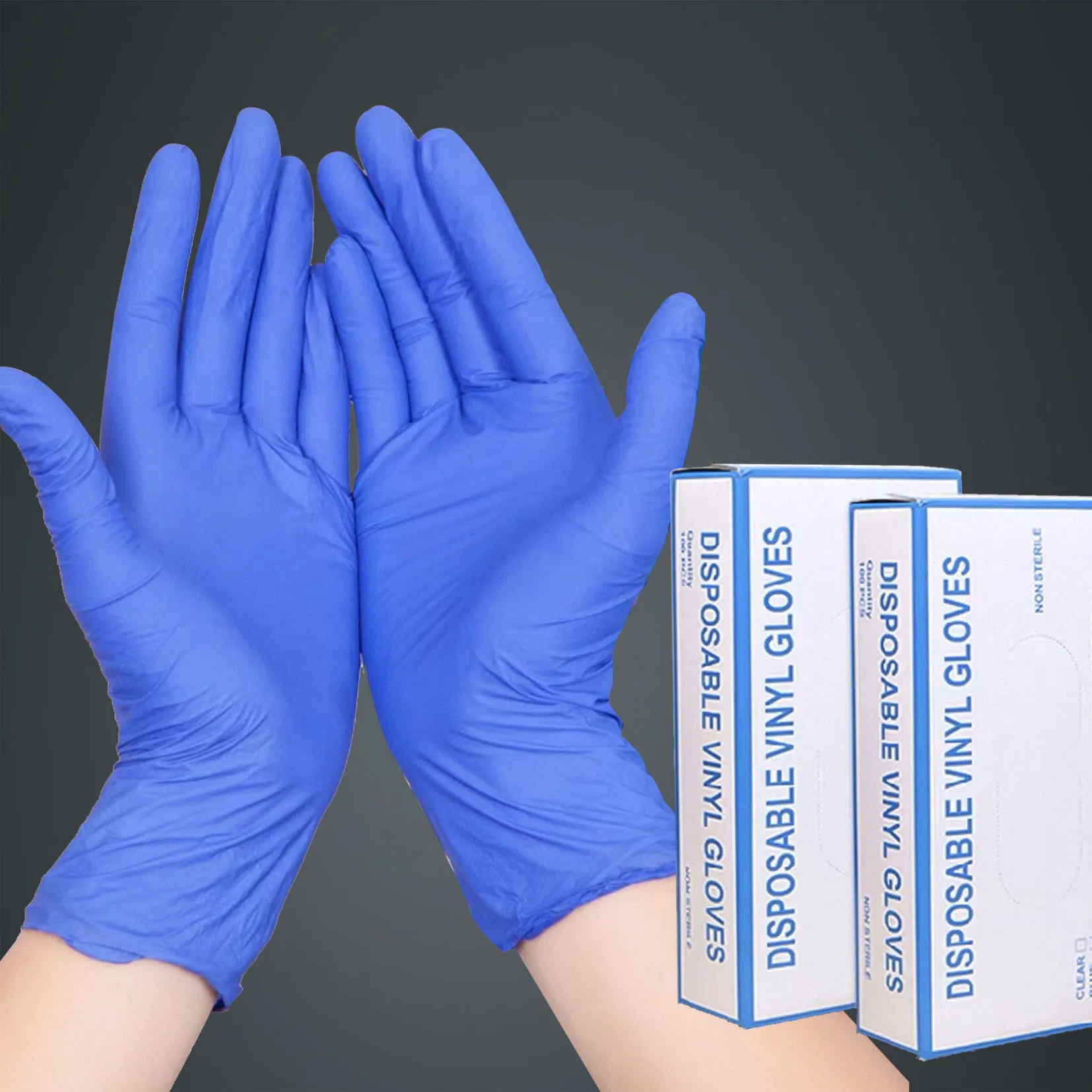 Disposable Gloves: Blue/Pink/Purple/Black/White Disposable Nitrile Glove for Cleaning or Food or Packaging or Industrial