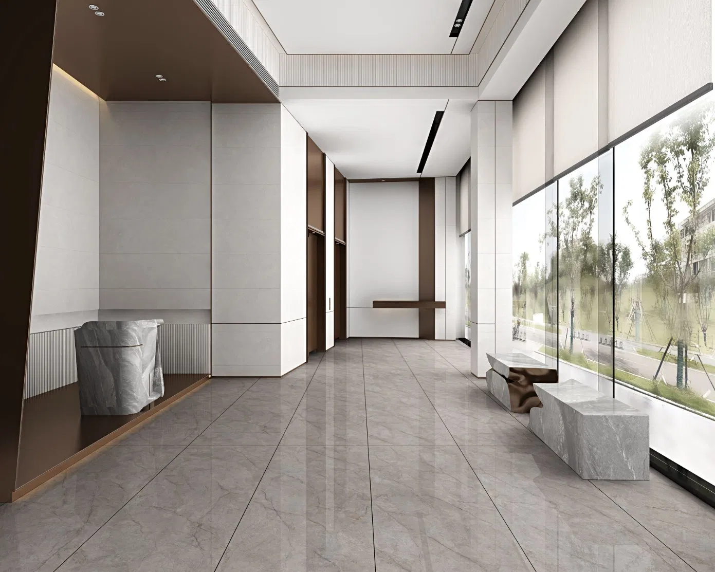 Indoor Villa Project Floor Decotation Shakespeare Grey Luxury Design