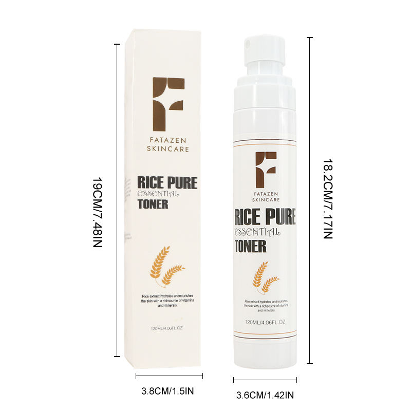 Fatazen Rice Toner Vegan Fragrance Free Niacinamide Dry Dull Combination Skin Hydrating Face Toner for Glowing Skin