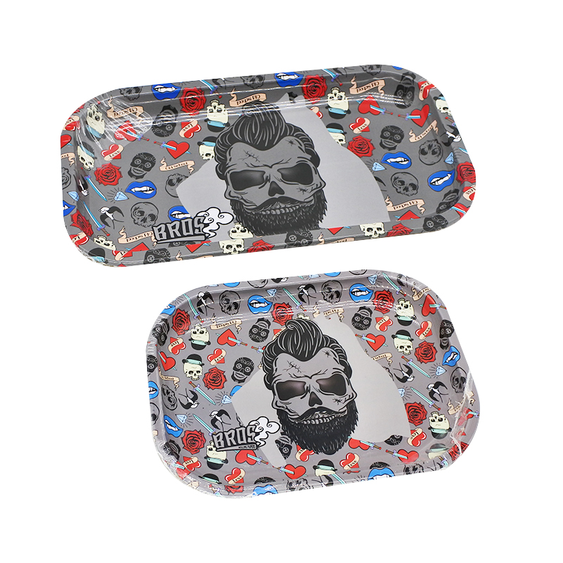 Metal Iron Tray Customize Rolling Tray Gift Box Smoke Operate Rolling Tray Console Factory