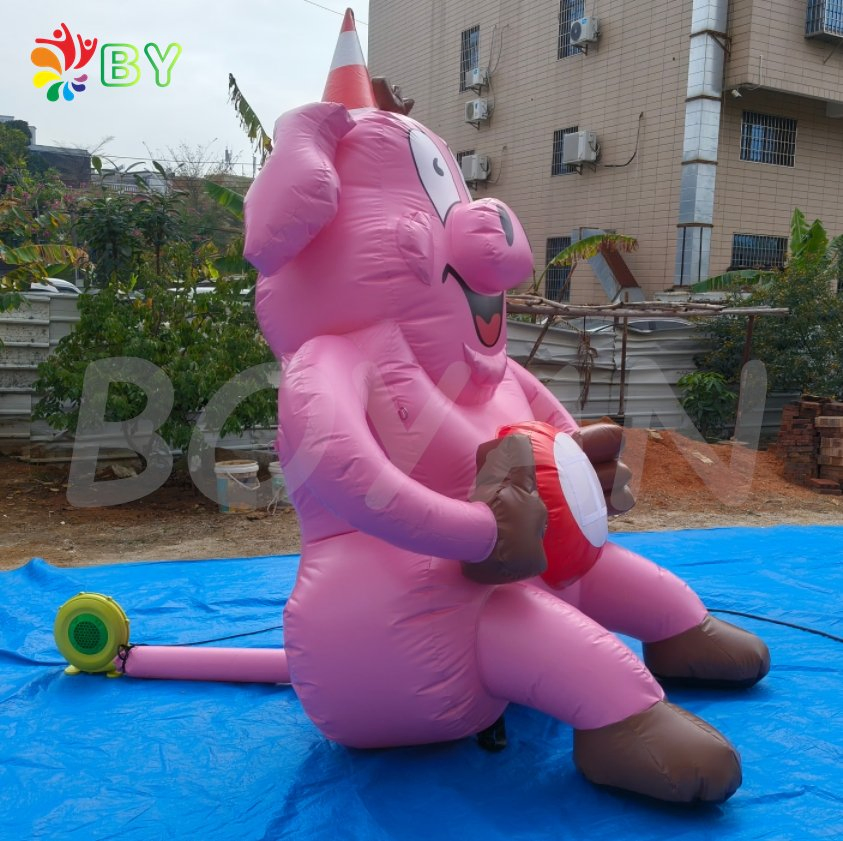 Customized Inflatable Pig Cartoon Model Inflatable Animal Cartoon Inflatable Fat Pig for Advertising Decoration