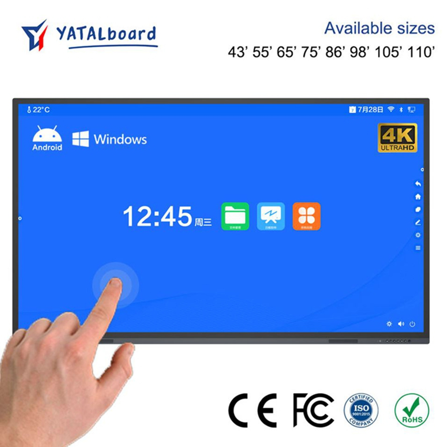 Factory Direct 65 Inch Interactive Flat Panel Display Ifpd Touch Screen for Smart Office Conference and Training