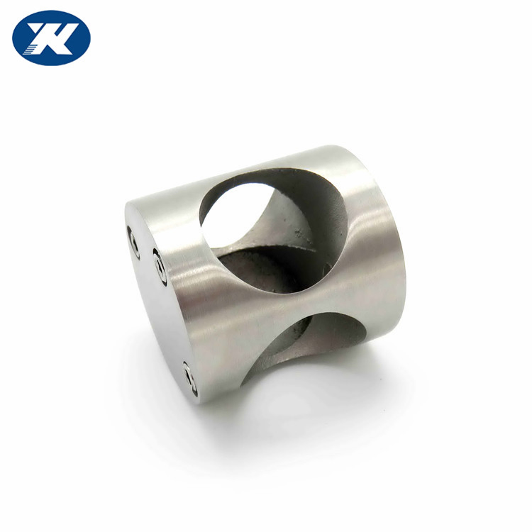 Public Toilet Shower Room Partition Fittings Stainless Steel Casting Pipe Fixing Clip Union Tee