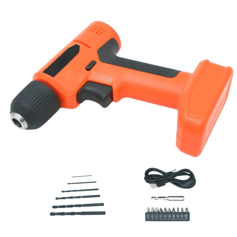 8V Cordless Mini Electric Screwdriver Set with LED Light & Magnetic Bits for DIY Home Repair